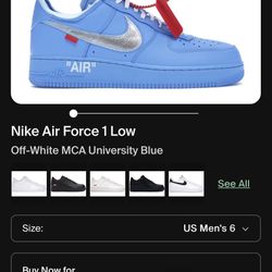 Nike Air Force 1 Low Off-White MCA University Blue