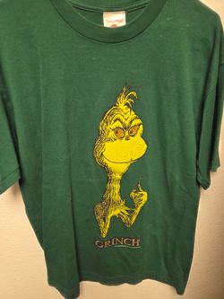 Vintage The Grinch Shirt Mens L Green 90s Dr. Seuss Christmas Movie Promo Tee