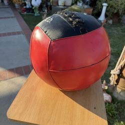 JFIT Black & Red 25 Pound Exercise Fitness Equipment Medicine Ball For Strength and Conditioning Workouts