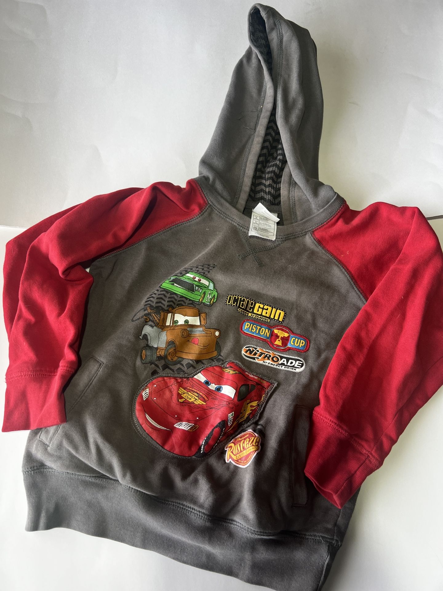 Pixar Cars Sweatshirt 5/6 Hoodie Youth Small Lightning McQueen Mater