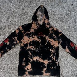 Anti Social Tie-Dye Hoodie with Rose Sleeves – Size Large