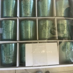 Z Gallerie Votive & Teal Light Candle Holders, 12 pcs Glass (Aqua).