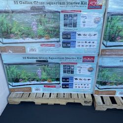Brand New 55 Gallon Fish Tank & Aquarium Starter Kit