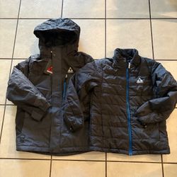 Kids 10/12 NEW 2 layers Gerry Winter Ski Snowboard Jacket Warm Waterproof Insulated