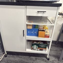 Kitchen Island Cart with Storage Shelf 