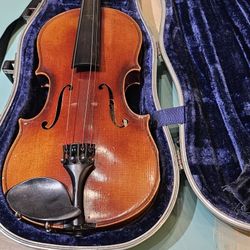 Vintage Violin By Anton Beder Copie Antonius Stradivarius #1105 I.C 87-5 W Case