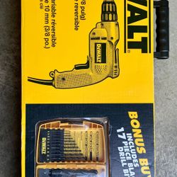 New In The Box DeWALT DRILL With Keyless Chuck