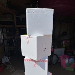5 Uline Insulated Foam Chests With Ice Packs