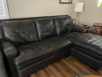 Bassett Genuine Leather Couch