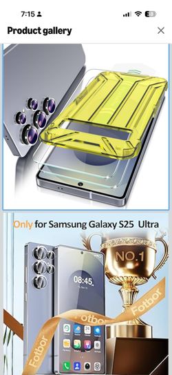 Fotbor 2+1 Pack for Samsung Galaxy S25 Ultra Screen Protector with Camera Lens Protector, 0.1s Fingerprint Unlocking, Shock - Absorbing Pro Series Tem