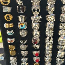 1100 New Metal Costume Jewelry Rings Various Sizes