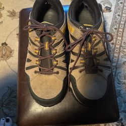 Hi-Tex Waterproof Low Hiking Shoes - Taupe - Size 9w