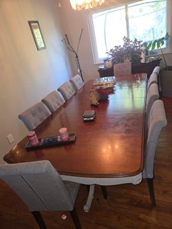 Antique Hand Carved 8 - 10 person Dining Set