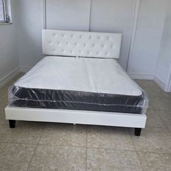 Queen bed whit mattress - Cama queen con colchon