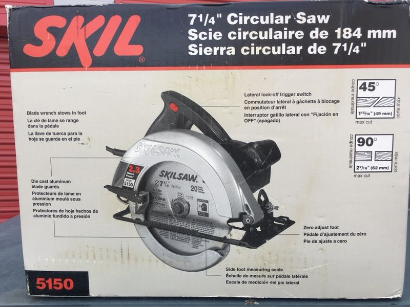 New in box.Skil 7 1/4” Skilsaw.Model 5150