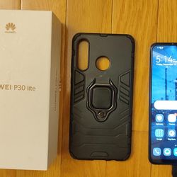 Unlocked Huawei P30 Lite + Case And Screen Protector 
