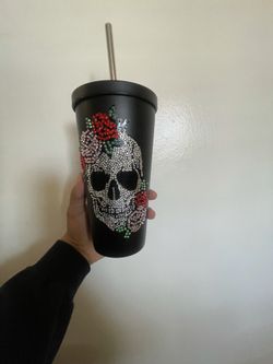 Rhinestones Skull Tumbler