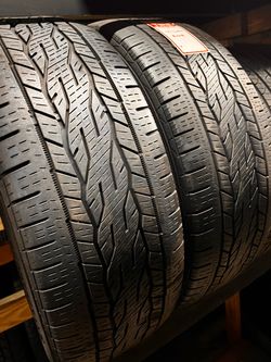 2 USED 25555R20 CONTINENTAL All Season tires for $140 installed and balanced . 255 55 R 20 25555R20 255/55/20 255/55/R20 Texas Extreme Tire Co. 1305