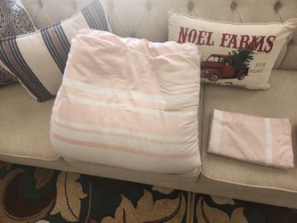 Pink and White Comforter Set