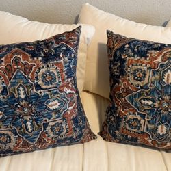 Set of 2 BOHO Bohemian Style Throw Pillows w/ Inserts