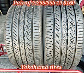 Pair of 2 Yokohama tires 255/35/r19 ‼️ free instalation and balance ‼️