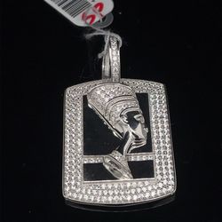 925 Silver CZ Nefertiti Pendant 10.50g 184579/8