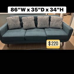 SOFA - 86"W x 35"D x 34"H (Teal)