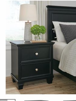 New Queen bed with nightstand