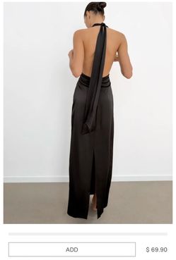 Medium Black Satin Zara Dress