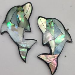 DOLPHIN 🐬 WITH GENUINE ABALONE SHELL 