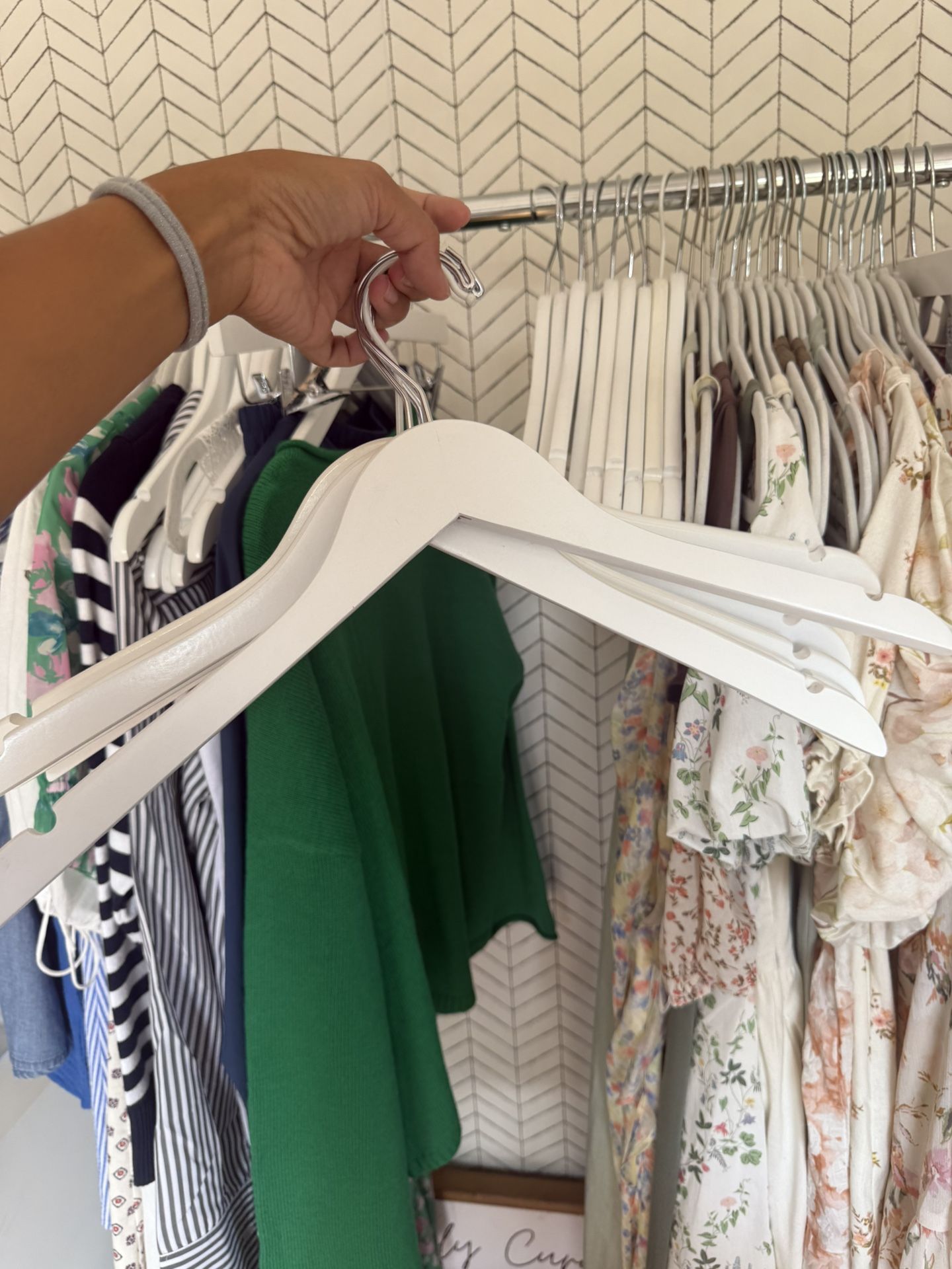 Pack Of 20 White Wooden Hangers