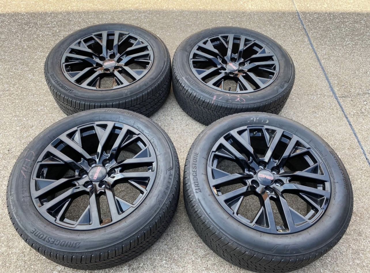22” GMC Sierra Yukon Denali Gloss Black Wheels Rims Tires