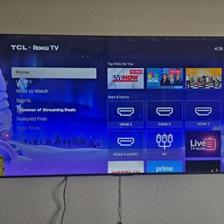 75" Roku TCL Smart TV Basically New