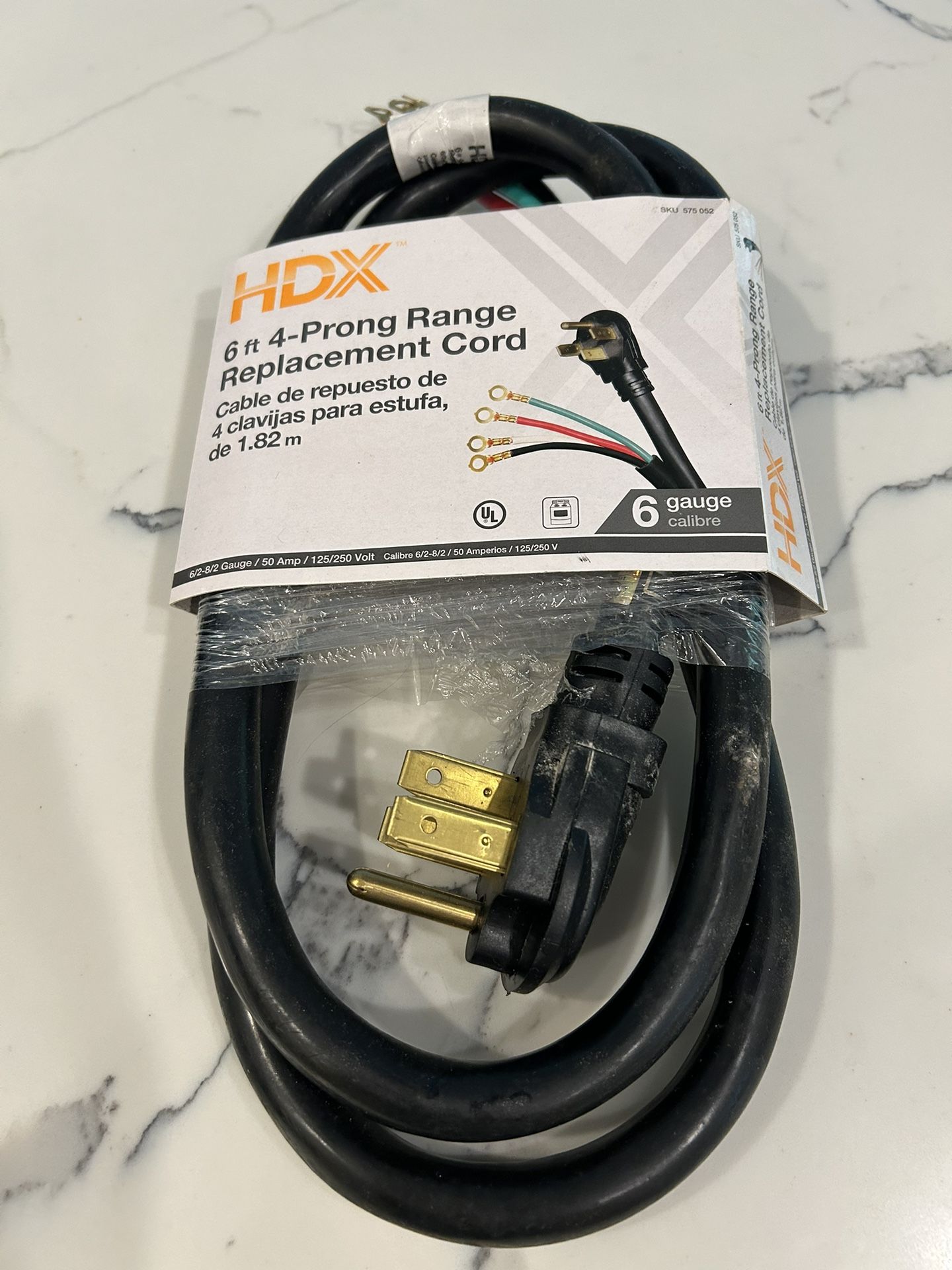 6 Foot 4 Prong Range Replacement Cord New