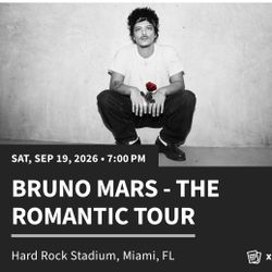 Bruno mars Concert Tickets