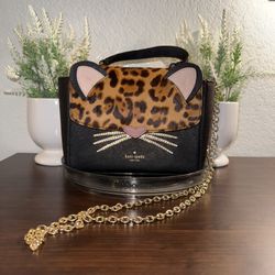 Kate Spade Leopard Crossbody EUC