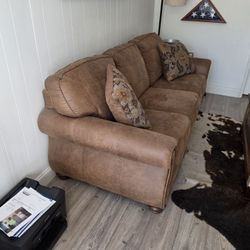 Faux Leather Sofa