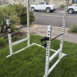 Bench Press/ Squat rack/ Bench Seat/ Weight Holder 