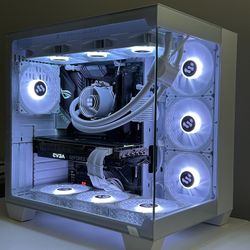 Premium White RTX 3080 Gaming PC - Ryzen 5 5500, 32GB, 1TB SSD, 360 AIO