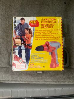 Red toolbox electric cordless drill