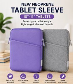 NEW Tablet 10”-11” Sleeve – Purple & Gray