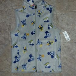 Disney Mickey Mouse Fleece Vest New 