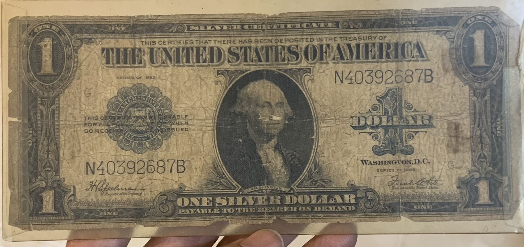 1923 $1 Large Silver Certificate