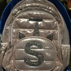 New Justice Rose Gold Unicorn 🦄 With Initial Backpack 