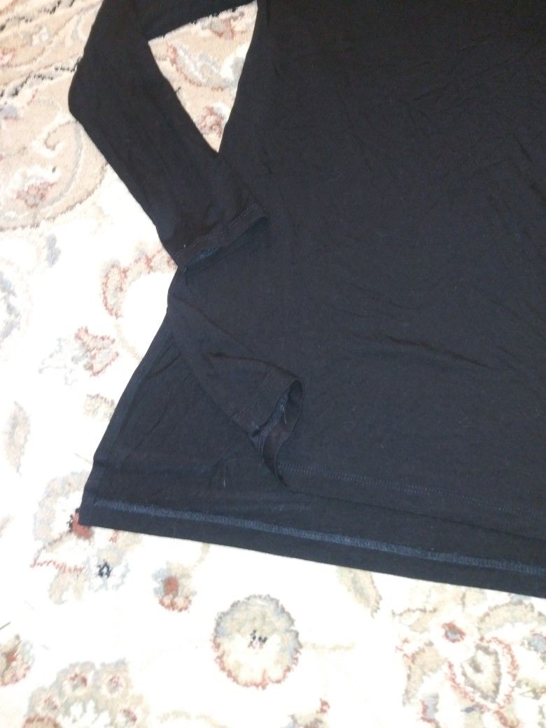 Paraphrase Women's Size XS Black Long Sleeve Soft Jersey Blouse