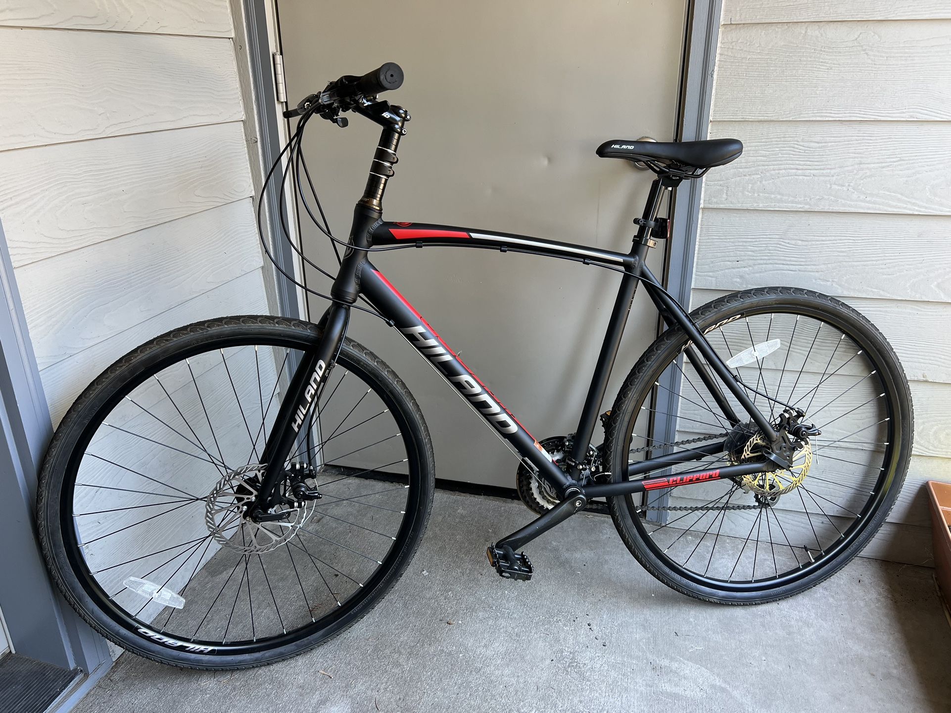 Hiland road hybrid bike disc brake 700c wheels on sale 24 speeds bikes