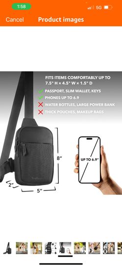 Hanford - All New Ítems Sling Bag $12 back support$12, arm exercise$12, neck massage$15,  sling bag$12, backpack$20  