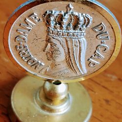 Antique Art Deco Notre Dame Desk / Letter Seal!! 1" H!!