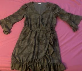 Mini Dress in Olive Green