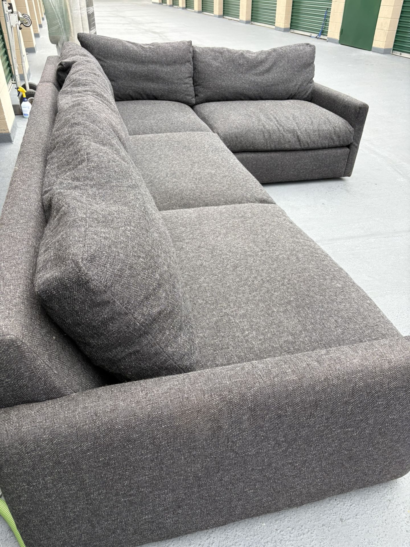 Arhaus Down Feather Black Sectional 🛻Delivery Available🛻